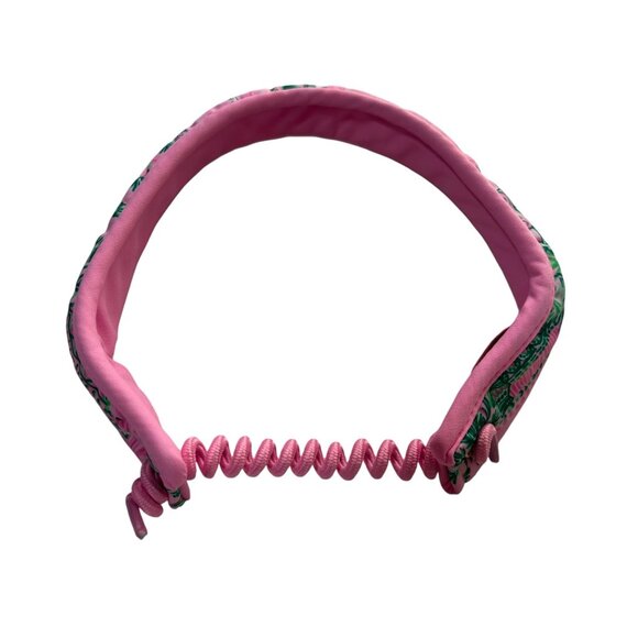 Lilly Pulitzer Always Worth It Pink Green Palm Print O/S Golf Visor Hat - Picture 4 of 8